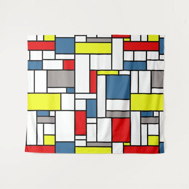 Mondrian style design tapestry (Front (Horizontal))
