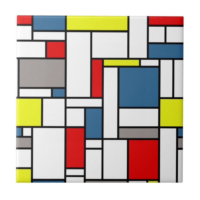 Mondrian style design tile (Front)