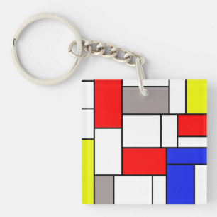 Mondrian style keychain