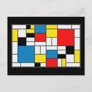Mondrian Style Postcard