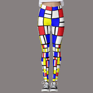 Mondrian style primary colours rectangles modern  leggings