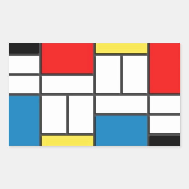 Mondrian Style Sticker (Front)