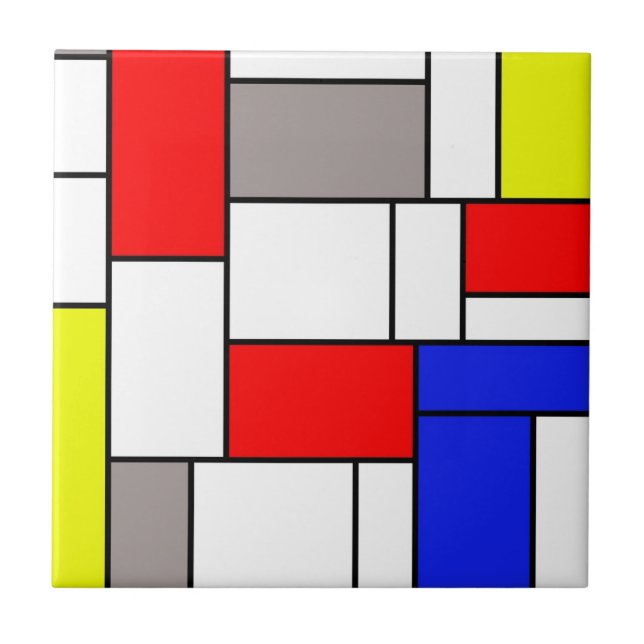 Mondrian style tile (Front)