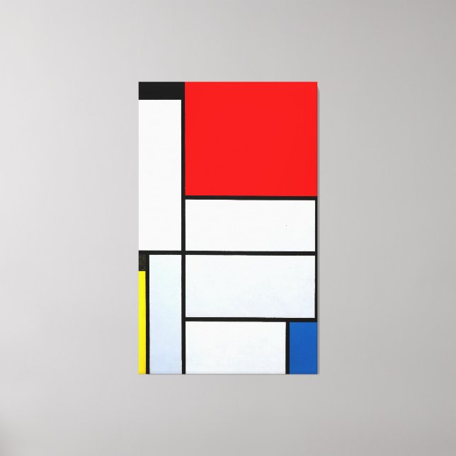 MONDRIAN - TABLEAU I - Comp. with Large Red Plane  Canvas Print (Front)