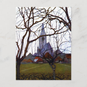 Mondrian - Village Church Postcard