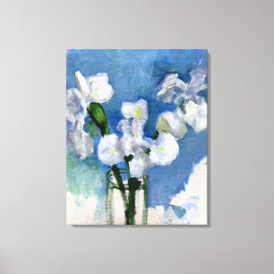 Mondrian - White Irises Canvas Print