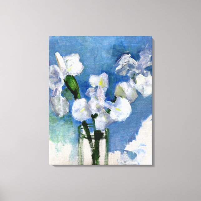 Mondrian - White Irises Canvas Print (Front)