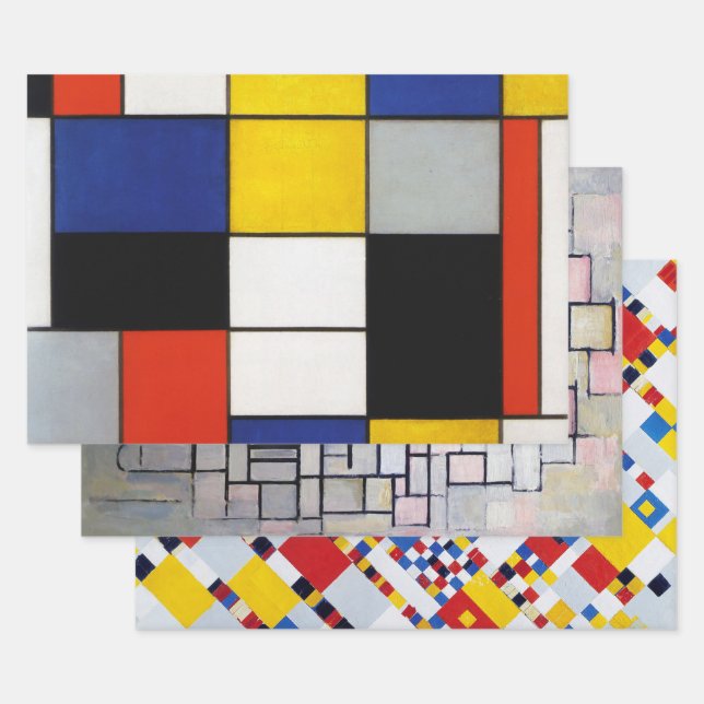 Mondrian Wrapping Paper Sheet (Set)