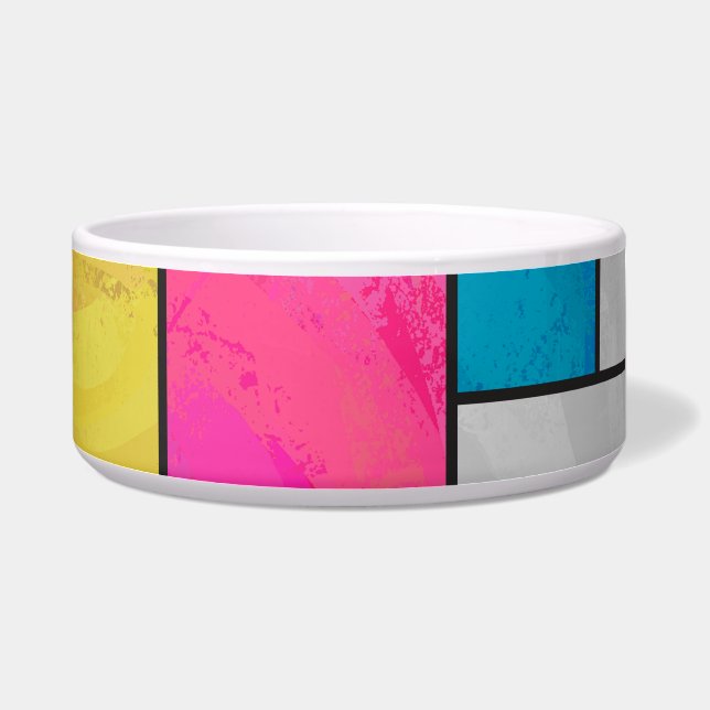 Mondrian Yellow Pink Blue Print (Right)