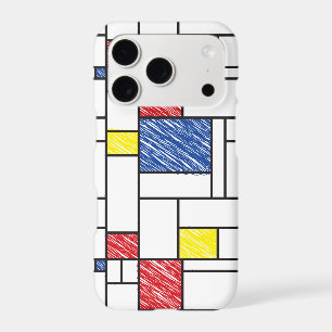 Mondrik Scribbles Minimaliste De Stijl Art Moderne