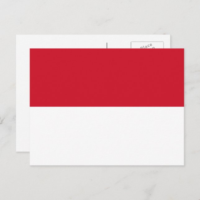 Monégasque Flag, Flag of Monaco Postcard (Front/Back)
