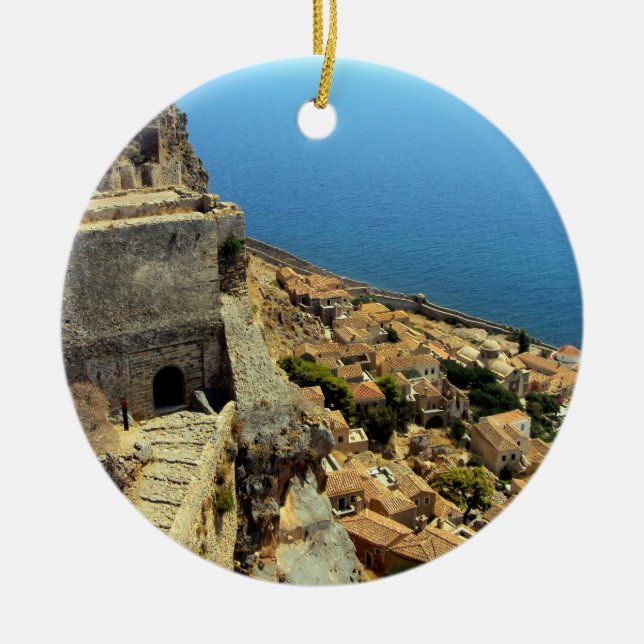 Monemvasia – Peloponnese Ceramic Ornament (Front)
