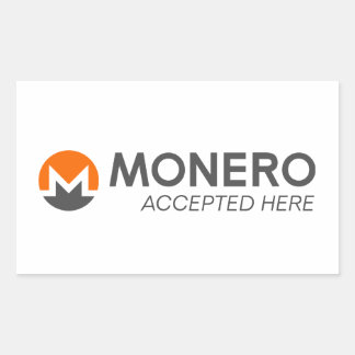 Monero Accepté Ici Stickers Rectangle