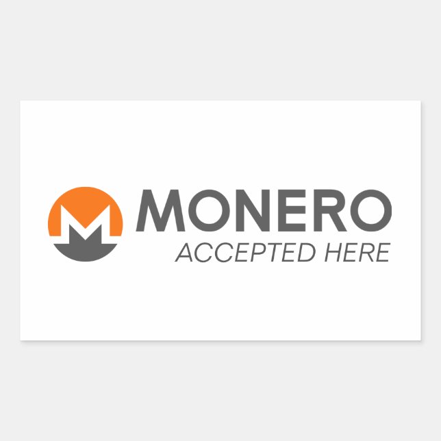 Monero Accepté Ici Stickers Rectangle (Devant)