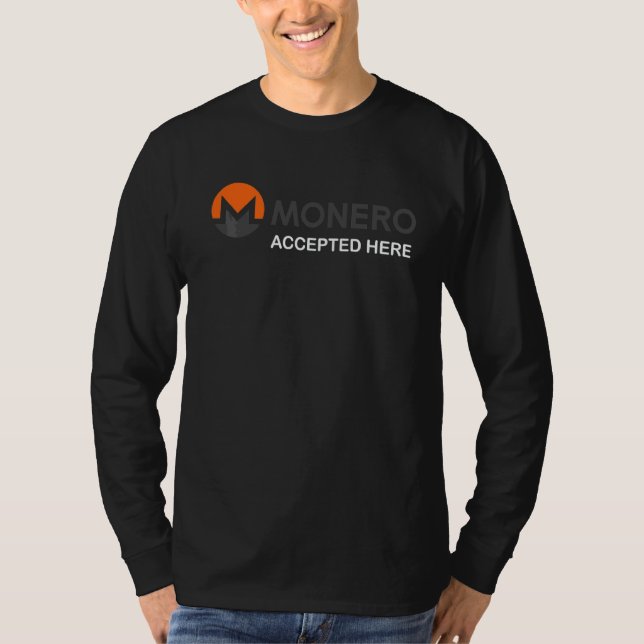 Monero Accepted Here T-Shirt (Front)