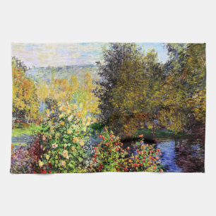 Monet - A Corner of the Garden at Montgeron Kitchen Towel