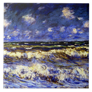 Monet - A Stormy Sea Tile