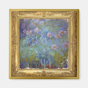 Monet Agapanthus Fleurs Chef-d'oeuvre Magnet
