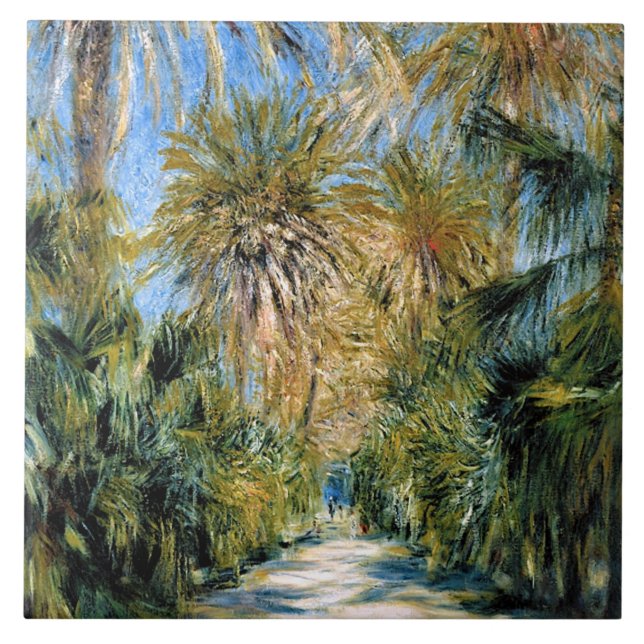 Monet - Algiers, the Garden of Essai Tile (Front)