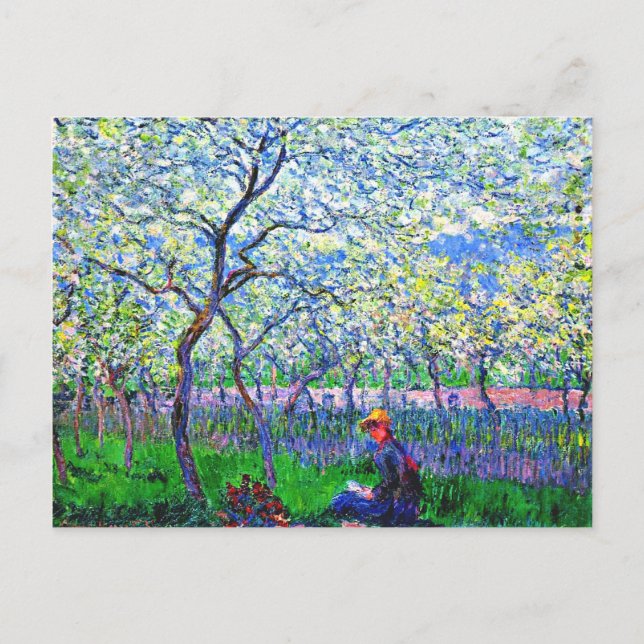 Monet - An Orchard in Spring Postcard (Front)