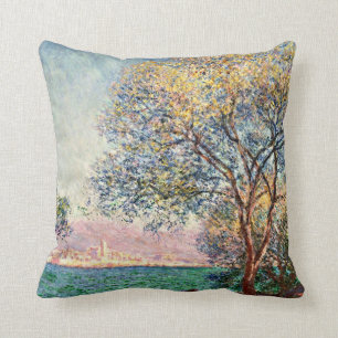 Monet: Antibes in the Morning artwork Throw Pillow