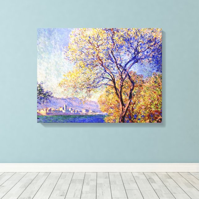 Monet - Antibes Seen from the Salis Gardens,  Canvas Print (Insitu(Wood Floor))