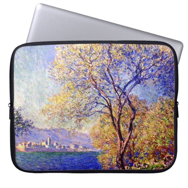 Monet - Antibes Seen from the Salis Gardens,  Laptop Sleeve (Front)