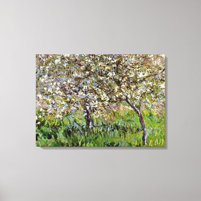 Monet - Apple Trees in Bloom Canvas Print (Front)