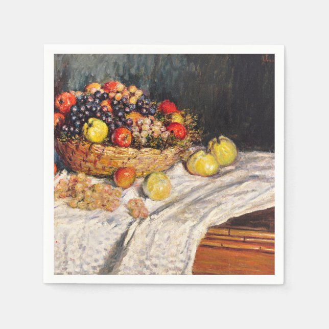 Monet - Apples and Grapes, Napkin (Front)