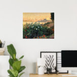 Monet - Argenteuil, Flowers by Riverbank Poster<br><div class="desc">Claude Monet's famous painting,  Argenteuil,  Flowers by Riverbank,  1877.</div>