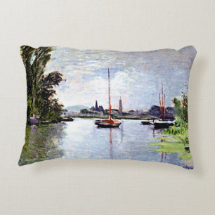 Monet - Argenteuil, Seen from Small Arm of Seine, Accent Pillow