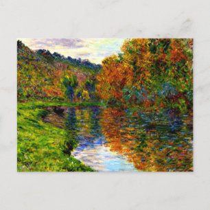 Monet - Arm of the Jeufosse, Autumn, Holiday Postcard
