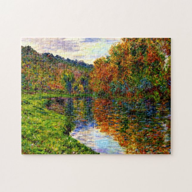 Monet - Arm of the Jeufosse, Autumn, Jigsaw Puzzle (Horizontal)
