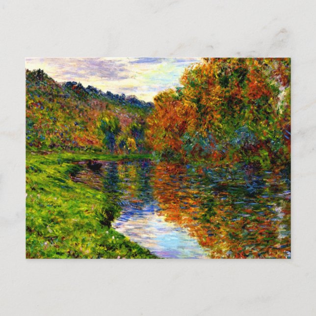 Monet - Arm of the Jeufosse, Autumn, Postcard (Front)