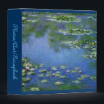 Monet Art Binder<br><div class="desc">Artist: Claude Monet. "Pond with Flowers" Perfect for a scrapbook or photo album. Easy to Customize with your own words. Great gift for Mom and Teens!</div>