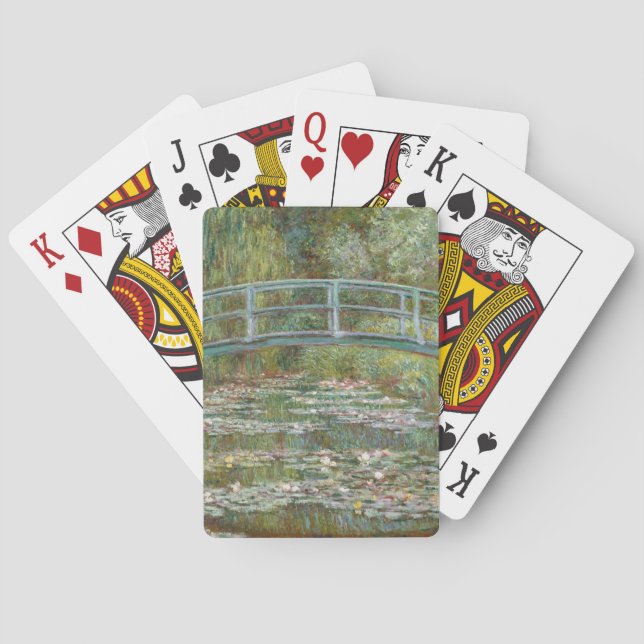 Monet Art Bridge over a Pond of Water Lilies Playing Cards (Back)