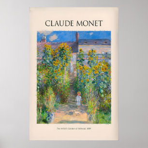 Monet Artists Garden at Vétheuil Sunflowers Poster