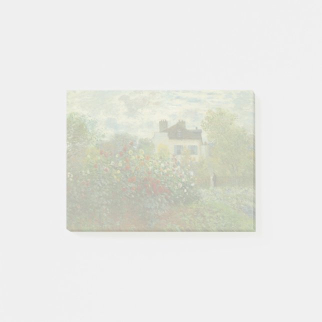 Monet Artists Garden in Argenteuil Painting Post-it Notes (Front)
