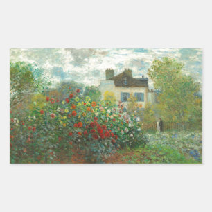 Monet Artists Garden in Argenteuil Painting Sticker