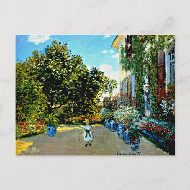 Monet - Artist's House at Argenteuil Postcard (Front)
