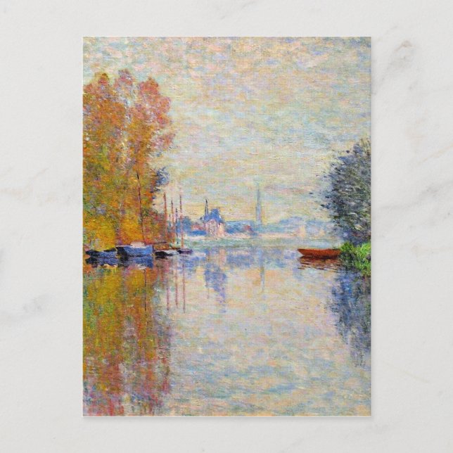 Monet - Autumn on the Seine at Argenteuil  Postcard (Front)