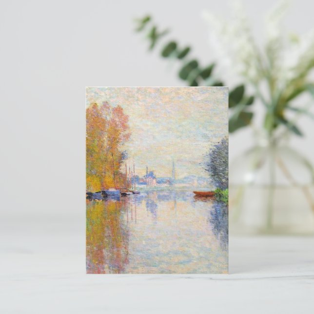 Monet - Autumn on the Seine at Argenteuil Postcard (Standing Front)
