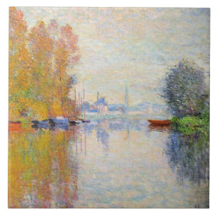 Monet - Autumn on the Seine at Argenteuil Tile