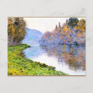 Monet - Banks of the Seine at Jenfosse Postcard