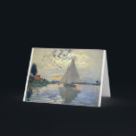 Monet boat water Sailing in Le-Petit-Gennevillie Thank You Card<br><div class="desc"></div>