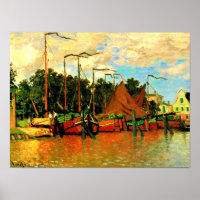 Monet - Boats at Zaandam, famous painting