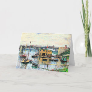 Monet - Bridge at Argenteuil on a Grey Day Card