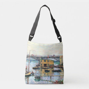 Monet - Bridge at Argenteuil on a Grey Day  Crossbody Bag