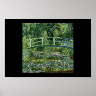 Monet bridge nature painting artist poster