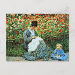 Monet - Camille Monet and Child Postcard<br><div class="desc">Claude Monet painting,  Camille Monet and Child.</div>